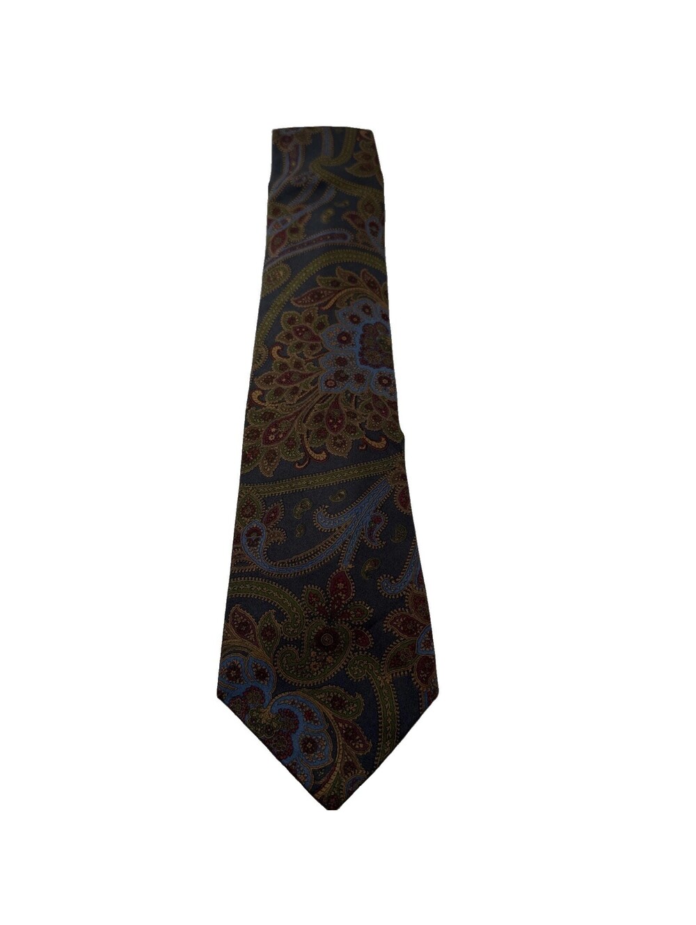 Burberry Men’s Silk Tie British Burberry Old Money Tie Green /Gold Pre Owned